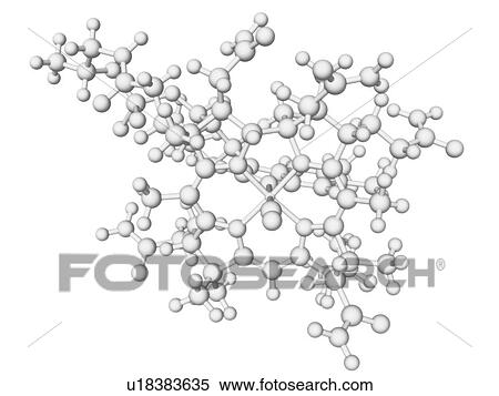 Stock Illustration - Vitamin B12 molecule. Fotosearch