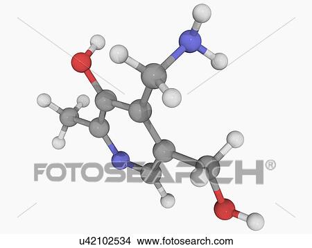 Vitamin B6 pyridoxamine molecule View Large Illustration Stock Illustration - Vitamin B6 pyridoxamine molecule. Fotosearch