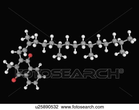 Vitamin K1 molecule View Large Illustration Drawing - Vitamin K1 molecule. Fotosearch