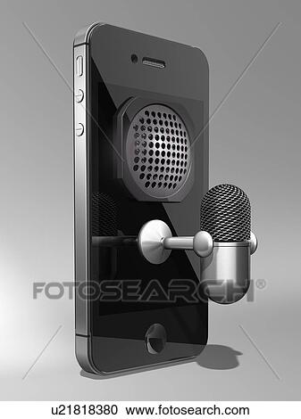 Clipart - Voice recognition software, artwork. Fotosearch