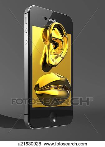 Voice recognition software, artwork View Large Illustration Stock Illustration - Voice recognition software, artwork. Fotosearch