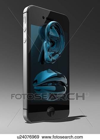 Voice recognition software, artwork View Large Illustration Stock Illustration - Voice recognition software, artwork. Fotosearch