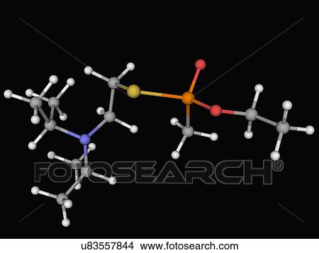 Stock Illustration - VX nerve agent molecule. Fotosearch