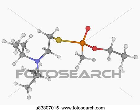 Stock Illustration - VX nerve agent molecule. Fotosearch