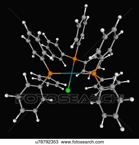 Drawing - Wilkinson's catalyst molecule. Fotosearch