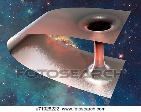Drawing - Wormhole, conceptual artwork. Fotosearch