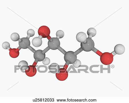 Xylitol molecule View Large Illustration Drawing - Xylitol molecule. Fotosearch