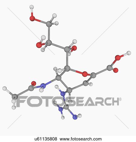 Zanamivir drug molecule View Large Illustration Stock Illustration - Zanamivir drug molecule. Fotosearch
