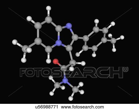 Zolpidem drug molecule View Large Illustration Clip Art - Zolpidem drug molecule. Fotosearch