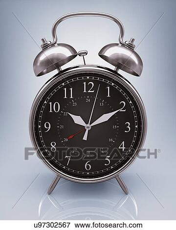 Stock Illustration - Alarm clock, artwork. Fotosearch