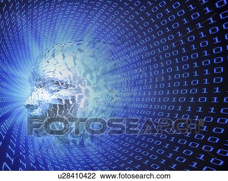 Drawing - Artificial intelligence, conceptual image. Fotosearch