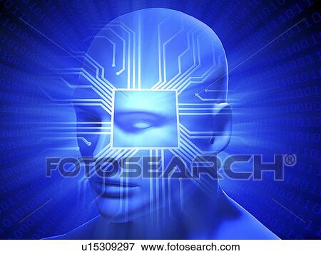 Stock Illustration - Artificial intelligence, conceptual image. Fotosearch
