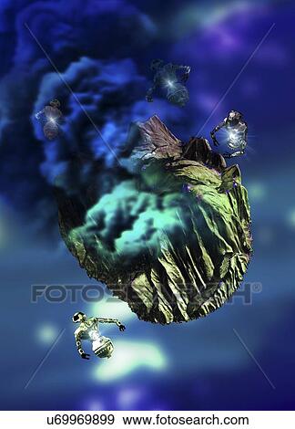 Asteroid mining, artwork View Large Illustration Stock Illustration - Asteroid mining, artwork. Fotosearch