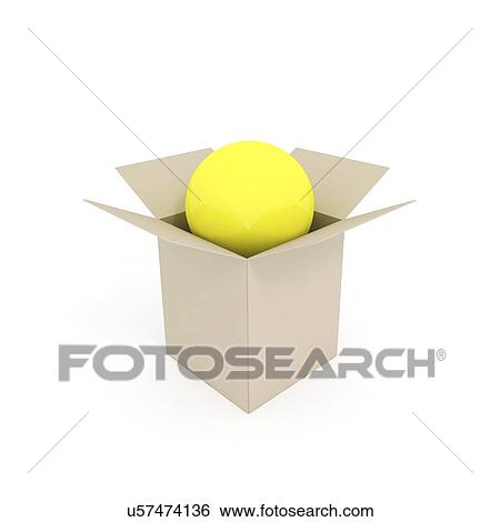 Ball in a box, artwork View Large Illustration Stock Illustration - Ball in a box, artwork. Fotosearch