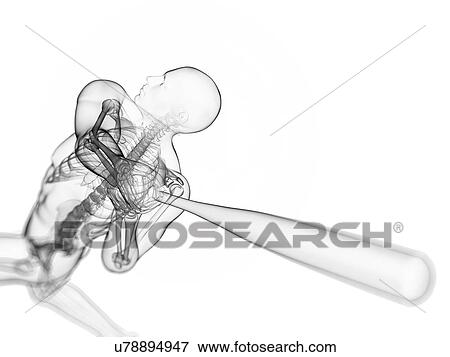 Baseball player, artwork View Large Illustration Stock Illustration - Baseball player, artwork. Fotosearch