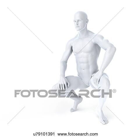 Clip Art - Bodybuilder, artwork. Fotosearch