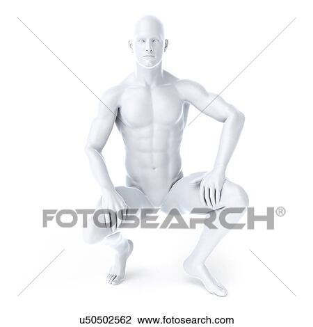 Bodybuilder, artwork View Large Illustration Drawing - Bodybuilder, artwork. Fotosearch