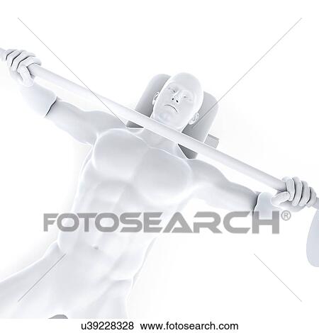 Bodybuilder, artwork View Large Illustration Stock Illustration - Bodybuilder, artwork. Fotosearch