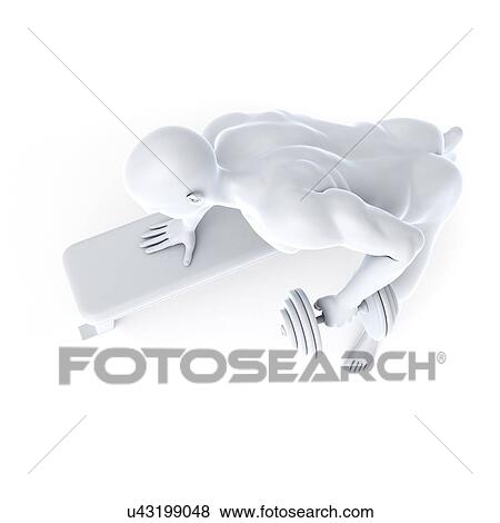 Bodybuilder, artwork View Large Illustration Stock Illustration - Bodybuilder, artwork. Fotosearch