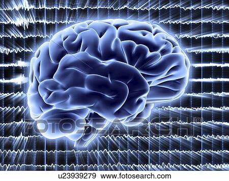 Brain activity, artwork View Large Illustration Stock Illustration - Brain activity, artwork. Fotosearch