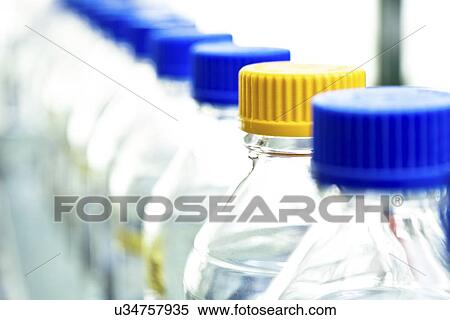 Stock Illustration - Chemical flasks. Fotosearch