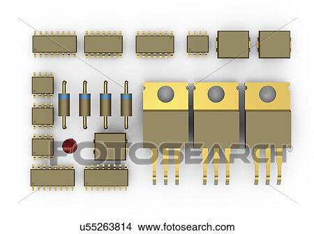 Circuit board components, artwork View Large Illustration Stock Illustration - Circuit board components, artwork. Fotosearch