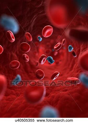 Stock Illustration - Circulating insulin, artwork. Fotosearch