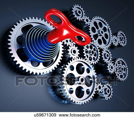 Clockwork machine, artwork View Large Illustration Stock Illustration - Clockwork machine, artwork. Fotosearch