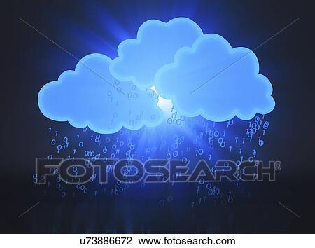 Drawing - Cloud computing, conceptual artwork. Fotosearch