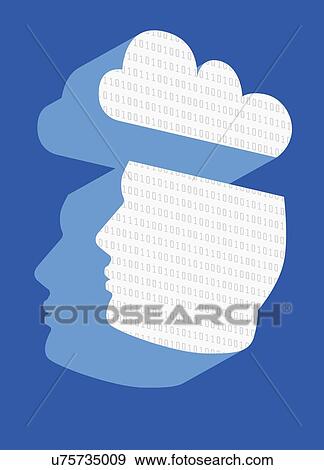 Stock Illustration - Cloud computing, conceptual artwork. Fotosearch