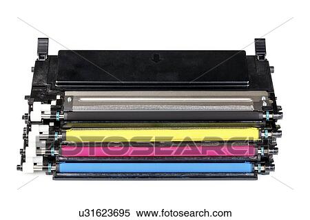 Stock Illustration - Colour printer cartridge. Fotosearch