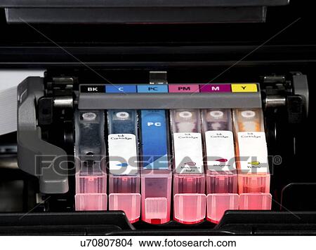 Stock Illustration - Colour printer cartridge. Fotosearch