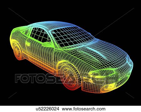 Computer-aided design of a car View Large Illustration Stock Illustration - Computer-aided design of a car. Fotosearch