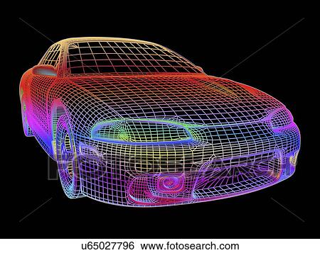 Computer-aided design of a car View Large Illustration Stock Illustration - Computer-aided design of a car. Fotosearch