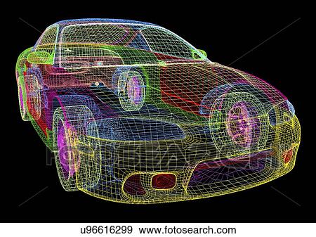 Computer-aided design of a car View Large Illustration Stock Illustration - Computer-aided design of a car. Fotosearch