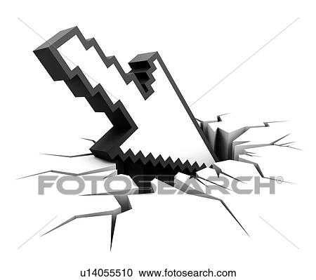 Clipart - Computer crash, conceptual artwork. Fotosearch
