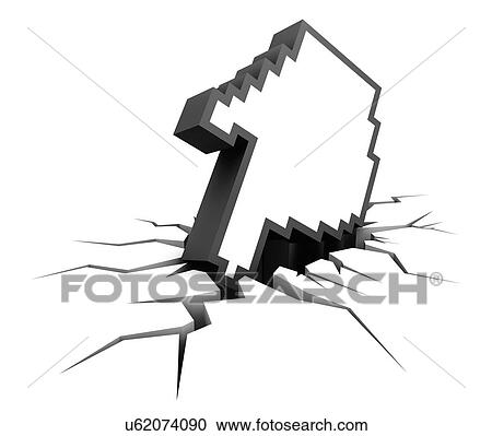 Clipart - Computer crash, conceptual artwork. Fotosearch