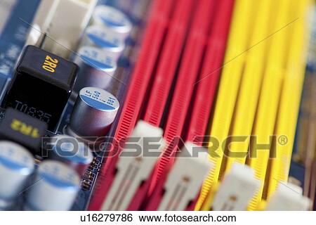 Stock Illustration - Computer motherboard. Fotosearch