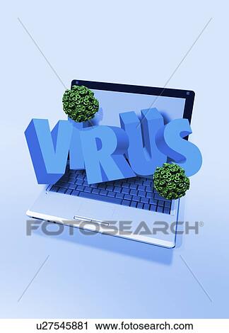 Clip Art - Computer virus, conceptual artwork. Fotosearch
