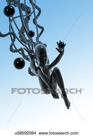Stock Illustration - Creation of artificial life, artwork. Fotosearch