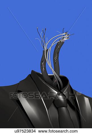 Cyborg, artwork View Large Illustration Stock Illustration - Cyborg, artwork. Fotosearch