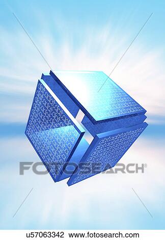 Drawing - Data storage, conceptual artwork. Fotosearch