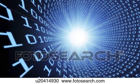 Clipart - Data stream, conceptual artwork. Fotosearch