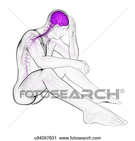 Depression, conceptual artwork View Large Illustration Clip Art - Depression, conceptual artwork. Fotosearch