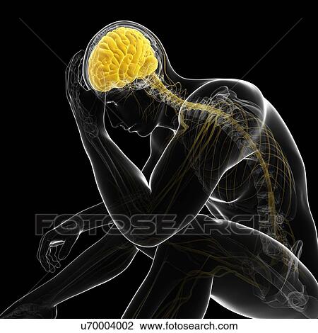 Depression, conceptual artwork View Large Illustration Drawing - Depression, conceptual artwork. Fotosearch