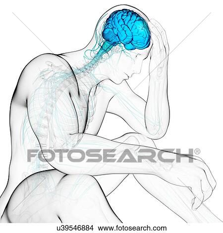 Depression, conceptual artwork View Large Illustration Stock Illustration - Depression, conceptual artwork. Fotosearch
