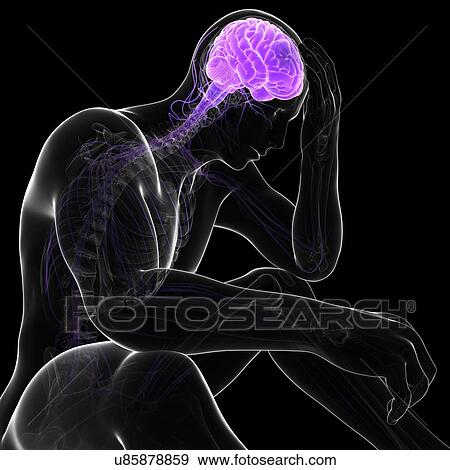 Stock Illustration - Depression, conceptual artwork. Fotosearch