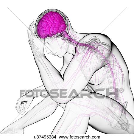 Stock Illustration - Depression, conceptual artwork. Fotosearch