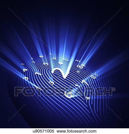 Digital fingerprint, conceptual artwork View Large Illustration Stock Illustration - Digital fingerprint, conceptual artwork. Fotosearch