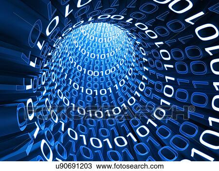 Digital information, artwork View Large Illustration Drawing - Digital information, artwork. Fotosearch